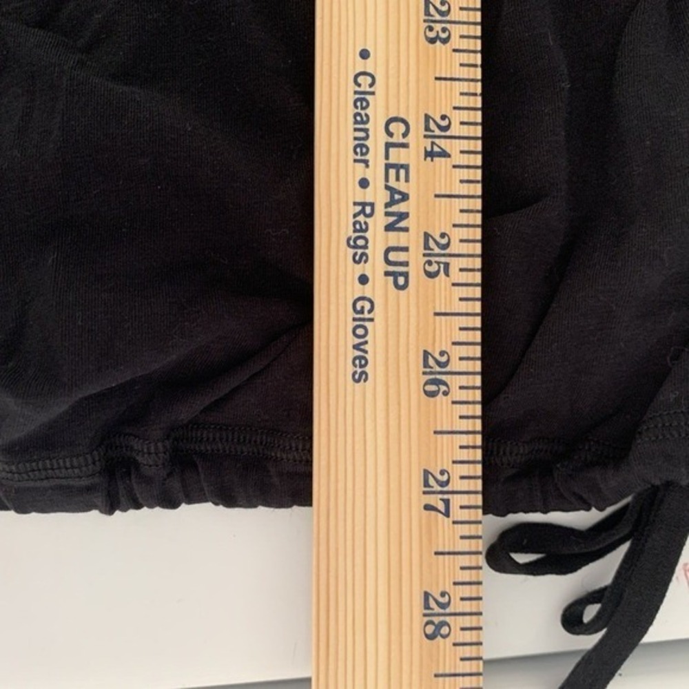 Lululemon Pleated Shelf Bra Tank Top Black Size 4 Adjustable Straps Cinched Hem - Picture 7 of 7